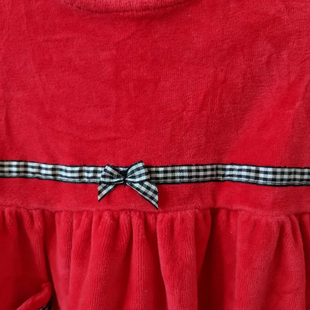 ⭐OshKosh Baby B'gosh velvety red dress 18m